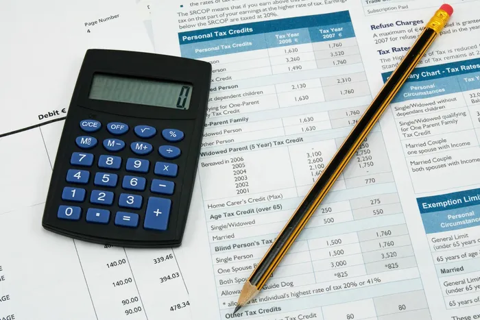 Business owner reviewing financial reports